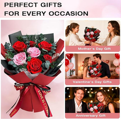 Vrioca Flowers for Delivery, Preserved Flowers Bouquets, Birthday Gifts for Women Mom