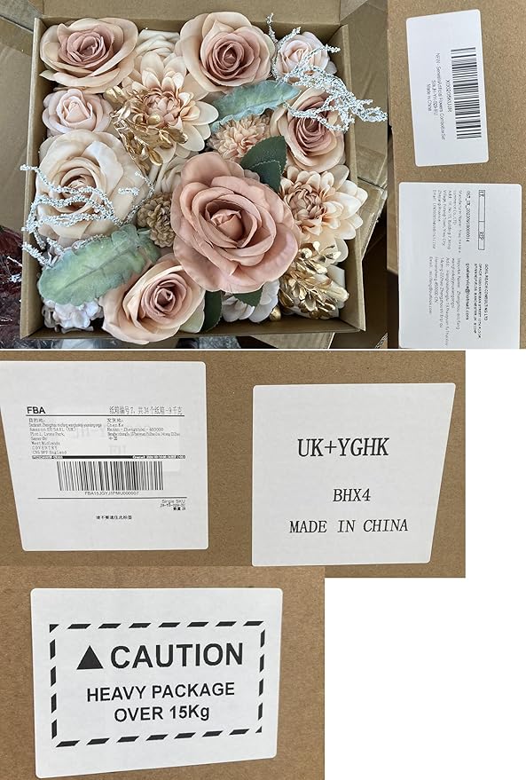 Serwalin Artificial White Spring Flowers for Decoration, DIY, Home Decor, Table Centerpieces, Cake Toppers, Wedding Bouquets & Parties