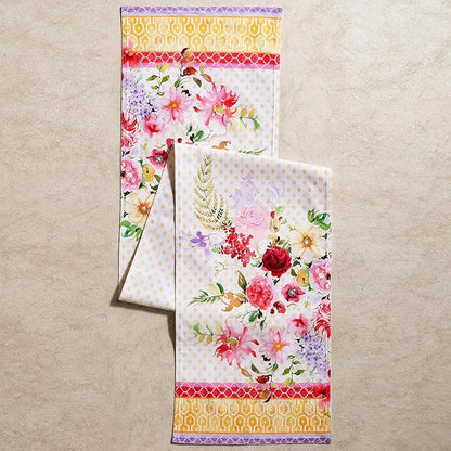 Maison d' Hermine Tablerunners 100% Combed Cotton Premium Table Runner Decorative Table Cover for Home, Kitchen, Dining, Parties & Camping, Summer Joy, Double Layer - (14.5"x72")