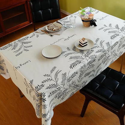 Rectangle Table Cloth,100% Waterproof Tablecloth Oil Proof Spill Proof Vinyl Table Cloth, Wipe Clean Plastic Table Cover for Dining, Camping, Indoor and Outdoor 52" x 70",Midnight Foliage