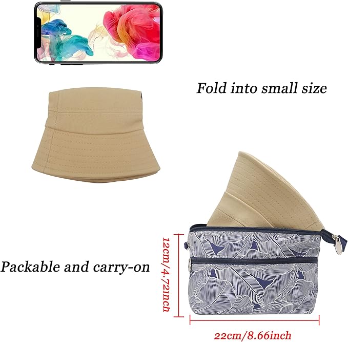 ZLYC Unisex Fashion Embroidered Bucket Hat Summer Fisherman Cap for Men Women