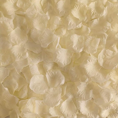 1000 PCS Separated Artificial Champagne Rose Petals for Romantic Night for her Set,Faux Champagne Flower Petals for Flower Girl Weddings Valentine Day Party Romantic Decoration(Ready-to-use)