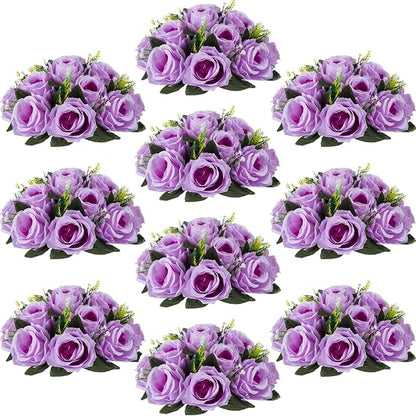 Flower Centerpieces for Wedding Tables: Wedding Table Decorations Lilac Flower Balls Centerpieces for Engagement Cerebration Party Center Pieces 10 Packs