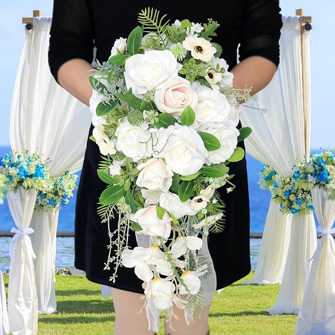 Bridal Bouquet Decoration Ornament Lightweight Rustic Wedding Toss Bouquet Bride Flower for Party Outdoor Anniversary