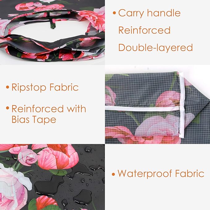 BeeGreen Reusable Grocery Bags Foldable Reusable Gift Bags Reusable Shopping Bags With Handles Christmas Gifts Polyester Grocery Bags Tote Bags Bulk Travel Tote Bags For Women Cloth Bags Colorful