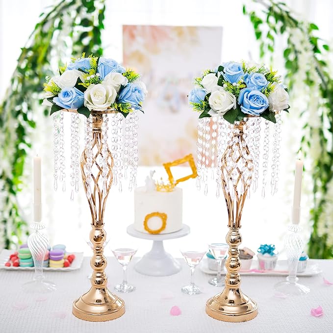 Flower Centerpieces for Wedding Tables: Wedding Table Decorations Blue & White Flower Balls Centerpieces for Engagement Cerebration Party Center Pieces 6 Packs