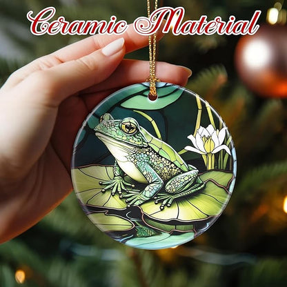 Christmas Ornaments, Frog Ornament, Christmas Tree Ornaments, Xmas Decorations, Holiday Decorations, Gifts for Frog Lovers, Holiday Party Gifts, and Xmas Gift Ideas