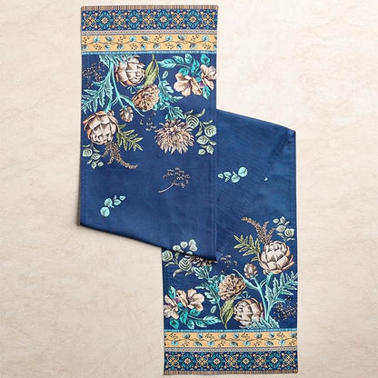 Maison d' Hermine Table Runners 100% Combed Cotton Premium 14.50 Inch x 108 Inch Tablerunner, Decorative Table Runner, Dining, Buffet Parties & Camping, Artichoke (Double Layer)