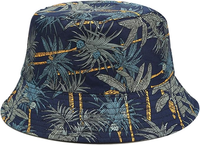Mashiaoyi Unisex Print Double-Side-Wear Reversible Bucket Hat