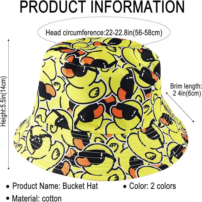 Sun Hat for Women Bucket Hat Cotton Reversible Summer Travel Beach Fishing Cap