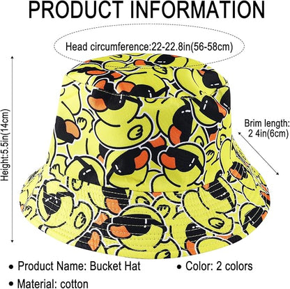 Sun Hat for Women Bucket Hat Cotton Reversible Summer Travel Beach Fishing Cap