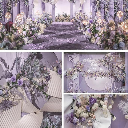 FagusHome 25 Pcs Silk Peony Artificial Flower Heads 4 inch Fake Peony Flowers Heads with Stems Artificial Peony Flower Heads in Bulk Wholesale for Wedding Home Decor (Purple)