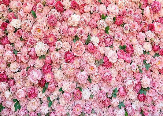 15x10ft Flower Photo Backdrop Flowers Wall Pink Rose Floral Spring Photography Backdrops for Pictures Newborn Wedding Bridal Shower Birthday Party Banner Decor Supplies Vinyl Photo Studio Props