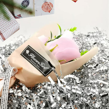 Uptotop 1/2 LB Crinkle Cut Paper Shred Filler for Gift Wrapping Basket Filling, Birthday, Christmas, Thanksgiving, Wedding, Mother's Day, Glitter Silver