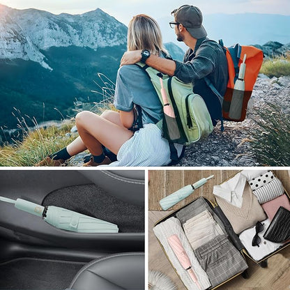 2-Pack Windproof, Waterproof, UV-Blocking Portable Travel Umbrella, Compact Sun & Rain Folding Umbrella, Double Rib Structure, Large Auto Open and Close Car Umbrella