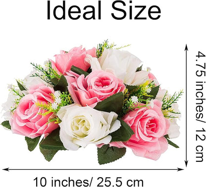 Flower Centerpieces for Wedding Tables: Wedding Table Decorations Pink & White Flower Balls Centerpieces for Engagement Cerebration Party Center Pieces 2 Packs