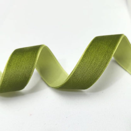 Chenkou Craft 25 Yards 3/4" Velvet Ribbon Total 30 Colors Assorted Lots Bulk (Olive, 3/4"(20mm))