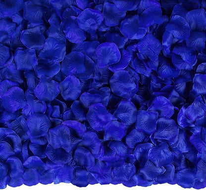 Ouddy Decor 3000 Pcs Rose Petals Artificial Flowers for Valentine's Wedding Decor Romantic Night Bridal Party Home Decorations, Blue