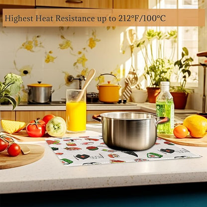 Japaness Sushi Cute Placemats Set of 6 Washable Table Mats for Kitchen Dining Table,Heat-Resistant Place Mats for Indoor Outdoor Party Holiday Decoration