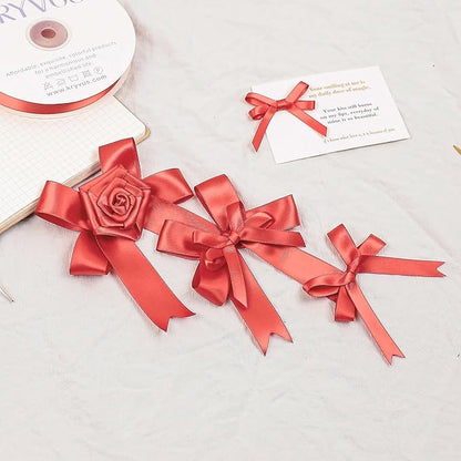 Coral Satin Ribbon, Double Faced 5/8 Inch X 50 Yards Coral Ribbon, for Gift Wrapping, Crafts, Hair Bow Making, Sewing, Flower Bouquet, Wedding Party Decor