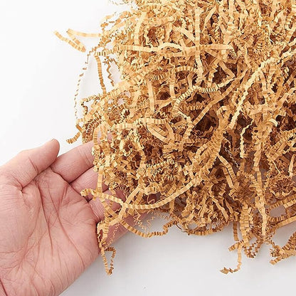 Uptotop 1/2 LB Crinkle Cut Paper Shred Filler for Gift Wrapping Basket Filling, Birthday, Christmas, Thanksgiving, Wedding, Mother's Day, Kraft