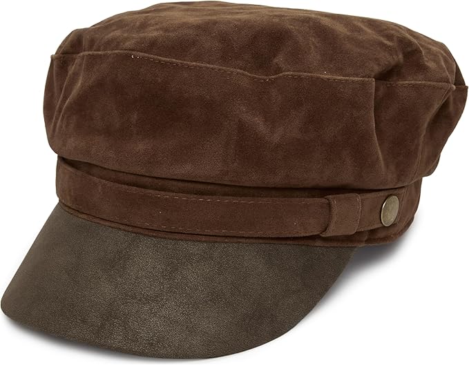 Funky Junque Newsboy Hat for Women – Trendy Greek Fisherman Cap, Classic Women's Baker Boy Newsies Hat, Ladies Fashion Caps