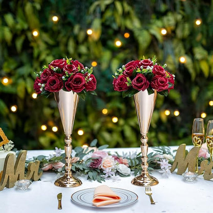 Flower Centerpieces for Wedding Tables: Wedding Table Decorations Burgundy Flower Balls Centerpieces for Engagement Cerebration Party Center Pieces 2 Packs