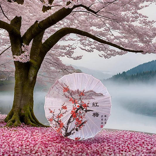 Chinese Japanese Handmade Parasol Umbrella,Asian Decoration DIY Art Dance Classical Umbrella for Wedding Parties Photography Costumes Cosplay