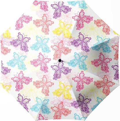 Small Compact Travel Automatic Folding Umbrella for Women, Portable Lightweight, Rain, Wind, UV Sun Shade