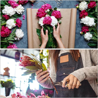 MECCANIXITY Pearlescent Film Flower Wrapping Paper 22.8x22.8 Inch Waterproof for DIY Crafts, Gift/Gift Box Packaging Smoky Green Pack of 20