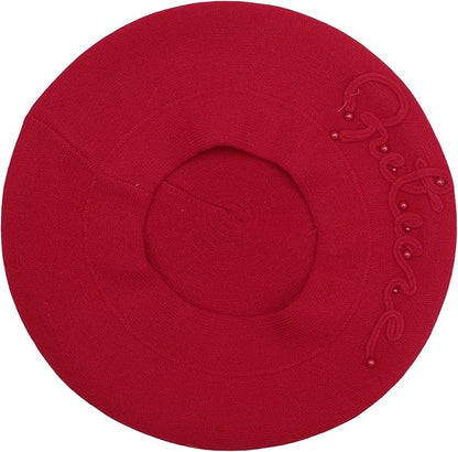Winter Women French Beret Hat Kaschmir Solid Color Knitted Berets