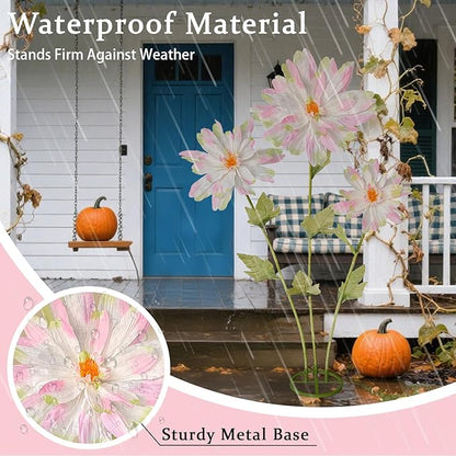 5.6 Ft Large Daisy Flowers for Decorations,Big Fake Daisy,Giant Artificial Flower with Stand,for Home Garden Hotel Office Decor,Photography Props,Wedding,Birthday,Art Gallery,Shop Window Display(Pink)