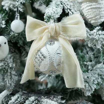 MAYREEL Ivory Velvet Ribbon 2 Inch Hand Torn Light Cream Silk Frayed Edge Ribbon for Bridal Bouquets Invitations Wedding Vow Books Gift Baskets Hair Bows 3 Yards