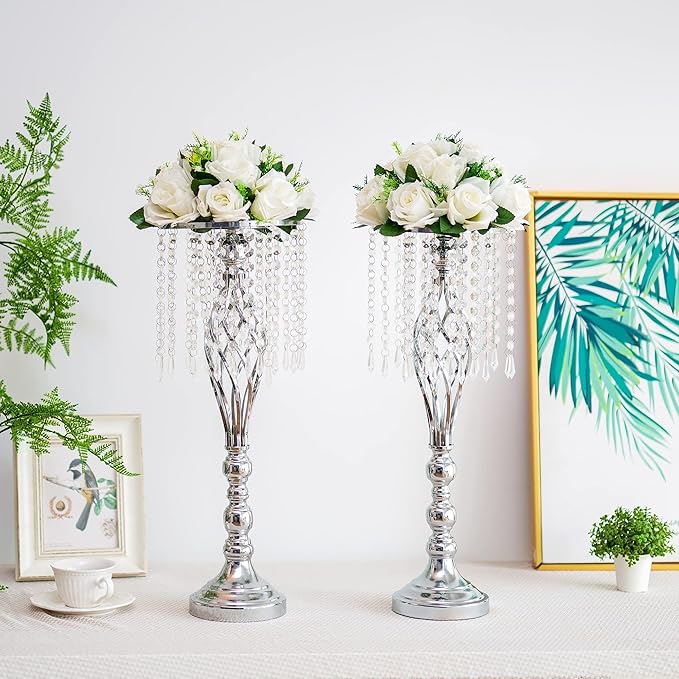 Flower Centerpieces for Wedding Tables: Wedding Table Decorations White Flower Balls Centerpieces for Engagement Cerebration Party Center Pieces 10 Packs