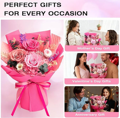 Vrioca Flowers for Delivery, Preserved Flowers Bouquets, Birthday Gifts for Women Mom