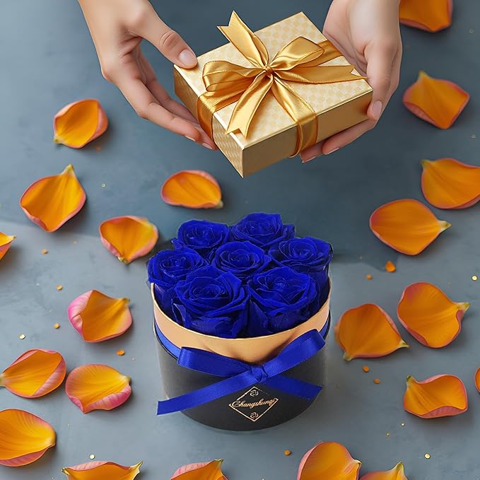Preserved Flowers, Preserved Real Roses in Box Forever Flowers for Delivery, Eternal Rose Flower Last 2-3 Years, Anniversary Roses Forever Birthday Gifts for Women Mothers, Wife, Her, Mom