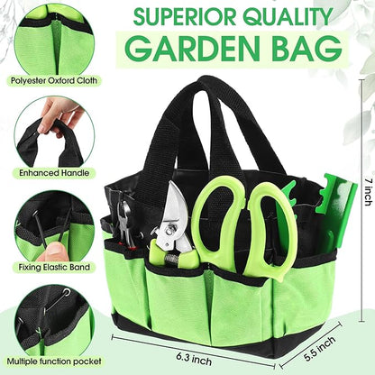 WILLBOND 207 Pcs Flower Arrangement Supplies Christmas Green Florist Garden Tools Gift Kit for Women Include Bag Thorn Remover Rose Stripper Outdoor Hand Tools Stem Pruning Shear Gloves Stem Wire Etc