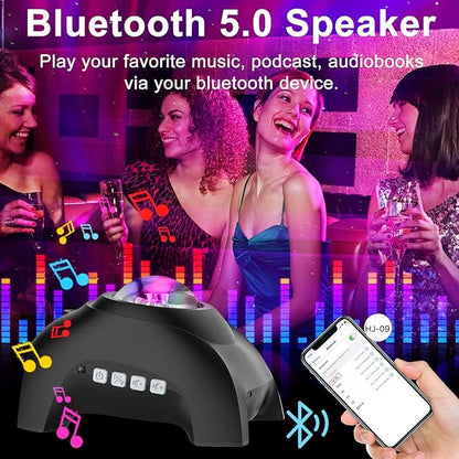Galaxy Projector, CIMELR Star Projector Night Light with Bluetooth Speaker, White Noise Machine, Remote Control - Northern Lights Aurora Projector for Bedroom, Room Decor, Party, Gift for Kids Adults