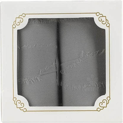MEEDEE Silver Chiffon Ribbon 3 Inch Frayed Ribbons Gray Chiffon Silk Grey Fringe Ribbon Wide Chiffon Ribbons for Crafts, Flower Bouquet, Wedding Favors Wrapping (2 Rolls 10 Yards)
