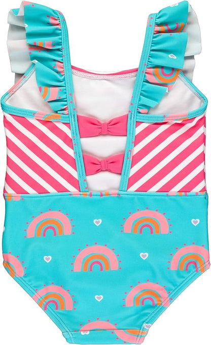 RuffleButts® Baby/Toddler Girls Ruffle Strap One Piece Swimsuit w/UPF 50+ Sun Protection