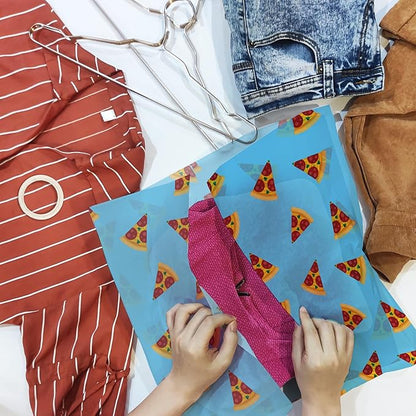 Pizza Printed Tissue Paper for Gift Bags or Boxes and Wrapping - Food Bulk Decorative Art Tissue Paper for Packaging and Gifting | 24 Sheets 20" x 30"