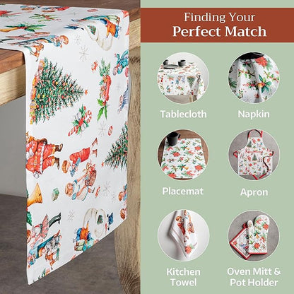 Maison d' Hermine Table Runner 100% Cotton Single Layer Table Runners 72 inches Long for Thanksgiving Christmas Decorations Home Kitchen Dining Party Wedding (Chromo, 14.5" x 72")