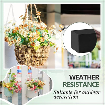 Lallisa 8 Pcs Reusable Floral Foam Blocks Water Weather Resistant Dry Floral Foam for Artificial Flower Arrangements Outdoor Flower Boxes Outside Hanging Planters Wedding Home Decor (4 x 4 x 3'')