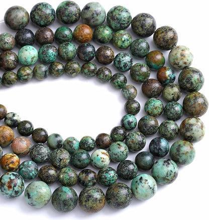 4MM 88PCS Natural Stone Green African Turquoise Spacer Loose Beads for Jewelry Making DIY Bracelet Necklace