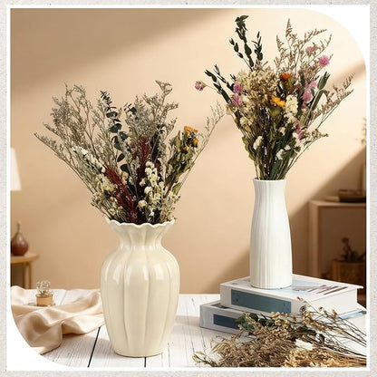 6 Pack Boho Dried Flowers Bouquet Large Size 15-17 Inch Wedding Handmade Dry Flowers Bundles for Vase Craft DIY Photo Boutonniere for Floral Plant for Bridesmaid Gift Birthday Decor (Classic)