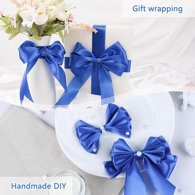 NESCCI 100 Yards Ribbon,1-1/2 Inch Satin Ribbon,Single Face Satin Ribbons,Perfect for Gift Wrapping,Wedding Decoration,Handmade Bows,Wrapping Bouquet and More