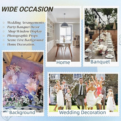 Wedding Decorations for Reception, 5.58 ft Huge Artificial Silk Flower Decoration, Wedding Arrangements, Birthday Party Banquet Background Decor, Shop Window Display (S Orange)