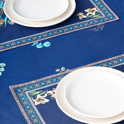 Maison d' Hermine Placemats 100% Combed Cotton Premium Set of 4 Decorative Washable Table Cloth Placemat, Dining, Buffet Parties & Wedding Use Artichoke (13 Inch x 19 Inch)
