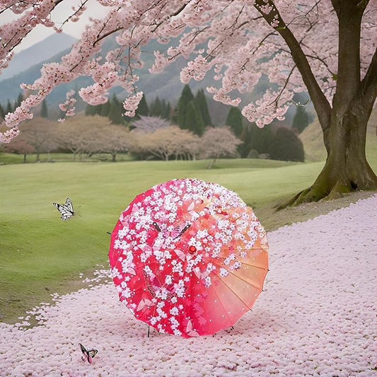 Chinese Japanese Handmade Parasol Umbrella,Asian Decoration DIY Art Dance Classical Umbrella for Wedding Parties Photography Costumes Cosplay