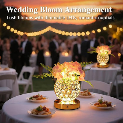 Pink Artificial Hydrangea Flower Lamp, 3 Color Dimmable Touch Control Night Light, Christmas Birthday Gifts for Women, Artificial Hydrangea Flower Table Lamp Decor for Bedroom Bar Coffee Shop Wedding